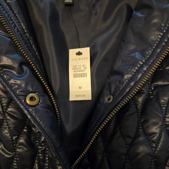 Talbots Navy Quilted Puffer Vest Size Medium - Picture 3 of 3